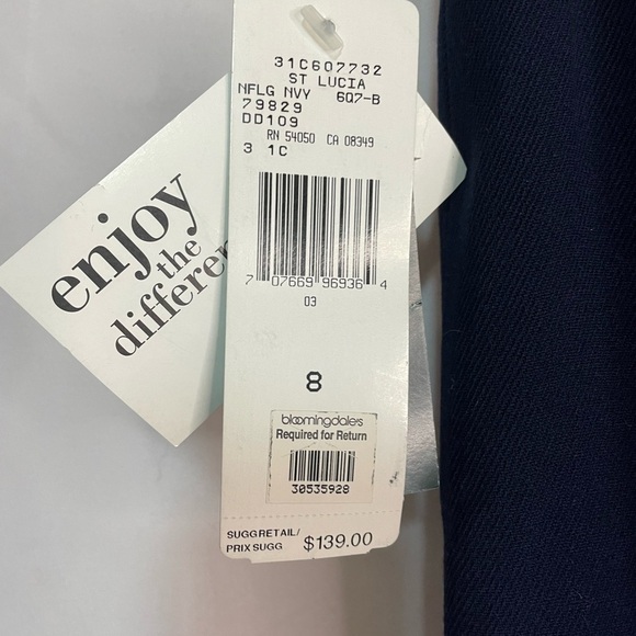 NWT Lauren Ralph Lauren Navy Slacks. - Picture 6 of 7